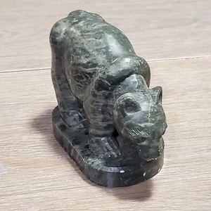 Vintage Grizzly Bear Stone Marble Figure Home Decor Native Forrest Cabin 90s  - Picture 1 of 14