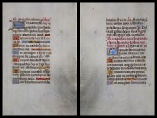 Illuminierte Handschrift auf Pergament Blatt aus einem Stundenbuch um 1500 (080)