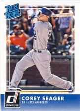 (10) 2016 Donruss COREY SEAGER Rated Rookies Rookie Card LOT #32 Dodgers