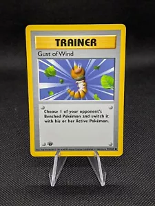 1999 Pokemon Base Set - 1st Edition Trainer Gust of Wind 93/102 - Near Mint NM - Picture 1 of 2