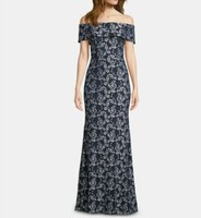 betsy and adam off the shoulder lace gown
