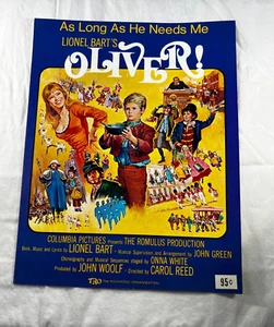 Partituras vintage 1960 Oliver! Fotos de Columbia de Mientras me necesite - Imagen 1 de 2