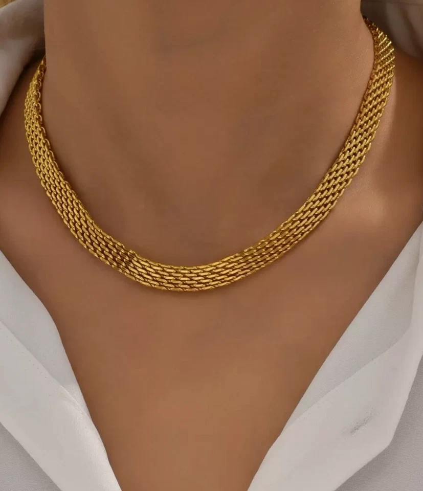 Gargantilla de Oro 14K  Joyeria Fina Cadenas Collares Regalos para Mujer - Image 1 of 4