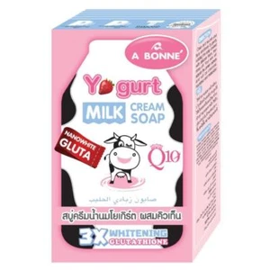 A BONNE YOGURT MILK BODY + FACE CREAM SOAP 3X WHITENNING GLUTA AND Q10 90G - Picture 1 of 3
