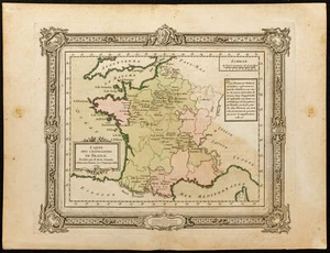 1764 - France - Carte géographique ancienne - Châtellenies françaises - Gravure - Imagen 1 de 5