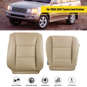 New Seat Cover Driver Bottom & Top Leather Tan For 1998-2007 Toyota Land Cruiser - Picture 1 of 12