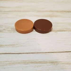 Backgammon Replacement Checker Chip Caramel and Brown Game Piece pair (1980s) - Picture 1 of 3