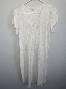 Camisón Miss Elaine Manga Corta Talla M Cottagecore Floral Cuello en V Acanalado - Imagen 1 de 8