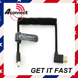 per Atomos 8K HDMI 2.1 Cavo a spirale intrecciato ad alta velocità da dritto a sinistro  - Foto 1 di 4