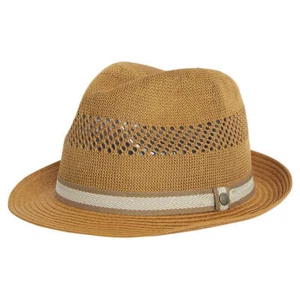 Barbour Mens Craster Trilby Hat Dark Tan Summer Holiday Sun Golf Various Sizes