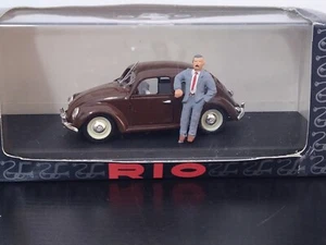 VOLKSWAGEN BEETLE SPLIT WINDOW BROWN "FERDINAND PORSCHE" 1947 RIO SL043 - Picture 1 of 5