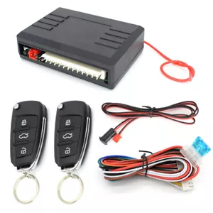Sistema de seguridad de alarma de entrada sin llave para automóvil 2 llaves llavero control remoto cerradura de puerta - Imagen 1 de 8