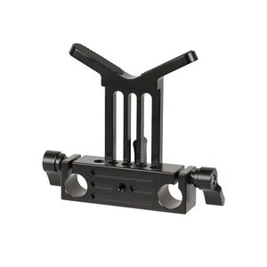 CAMVATE Aluminum Lens Support+15mm Rail Block Rod Clamp For DSLR Rig Rod Support - Picture 1 of 7
