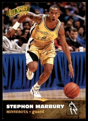 1996-97 Score Board Rookies Stephon Marbury G4 Georgia Tech Yellow Jackets #9 - Image 1 of 2