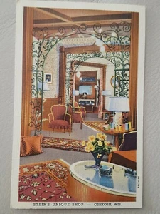 STEIN'S SINGULAR SHOP DE 1940 ~ POSTAL OSHKOSH, WISCONSIN - Imagen 1 de 2