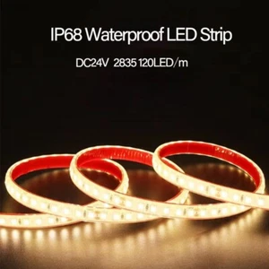 IP68 Waterproof LED Strip Light 2835 DC 24V Underwater Outdoor Flexible LED Tape - Picture 1 of 11