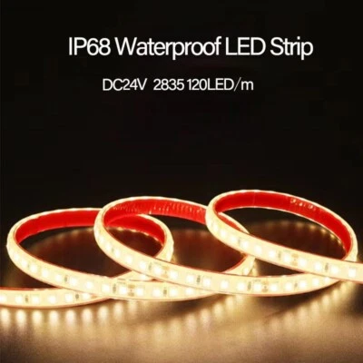 IP68 Waterproof LED Strip Light 2835 DC 24V Underwater Outdoor Flexible LED Tape - Image 1 of 4