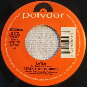 Derek and the Dominos "Layla (long version) / Bell Bottom Blues" sVG 1989reissue - Picture 1 of 3