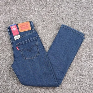 Levis 511 Jeans Youth 7 Reg Blue Denim Slim Flex Stretch Back to School NEW - Picture 1 of 14