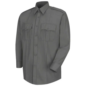 Horace Small Security Uniform Shirt 16.5 35 Grey Long Sleeve Heavy-Duty - Picture 1 of 4
