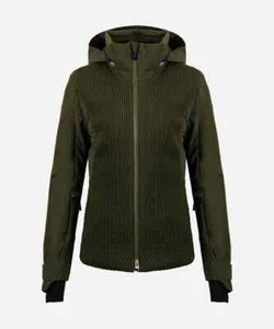 Kjus Smocked Luxe Ski Jacket Olive Green 750 Down Waterproof Womens 40 $2,200 - Picture 1 of 18