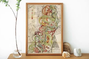 Blatt 2 - 1944 Karte Mississippi Fluss Mäander Gürtel Schwemmtal 11x16 Zoll Fisk - Bild 1 von 8