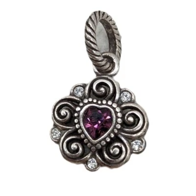 Dije de cumpleaños púrpura cristal Swarovski piedra de nacimiento flor Brighton - RETIRADO Foto 1 de 4