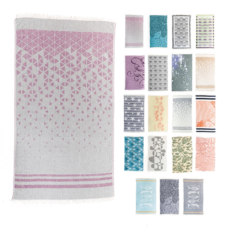 Hencely 100% Cotton Turkish Beach Towel 37"x73" – Quick Dry, Sand Free, Soft - Image 1 of 4