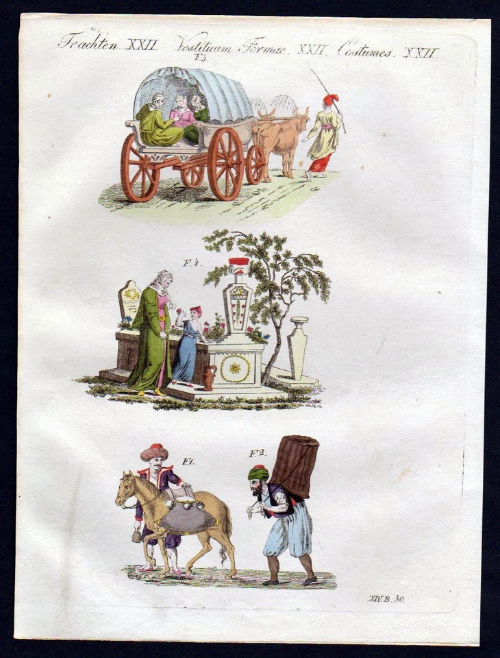 Turquie Grèce Costume Bertuch Gravure Sur Cuivre 1800 - Photo 1/1