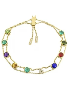 CHAUMET K18YG Amour Armband mit 8P Diamanten und bunten Steinen - Bild 1 von 5