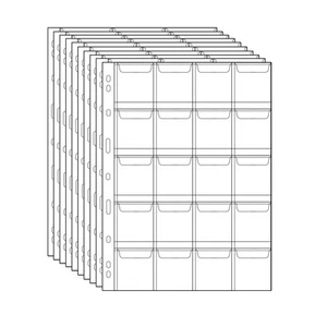 200 Pockets Coin Binders Pages - 1.77 inch Holders 10 pcs Loose-Leaf Sheets A... - Picture 1 of 7