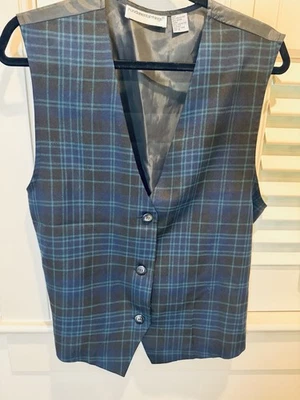 Chaleco de Colección Y2K Fundamental Things Botón a Cuadros Mujer Talla 16 Usado en Excelente Condición Foto 1 de 4