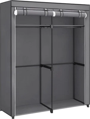 SONGMICS Clothes Wardrobe, Portable Fabric Wardrobe, 140 x 43 x 174 cm - Image 1 of 4