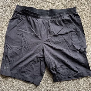 Pantalones Cortos Arcteryx Para Hombre Negros Aptin Senderismo Trail Correr Aire Libre Rendimiento XL - Imagen 1 de 5