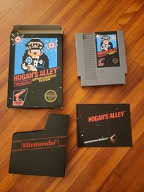 Hogan's Alley Nintendo NES CIB sin perforar barra colgante 5 tornillos EXCELENTE VIDEOJUEGO