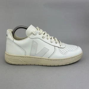 Veja V-10 White Leather Sneaker Low Top Schnürschuhe Sport Turnschuhe Schuhe EU39 UK6 - Bild 1 von 12