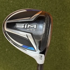 TaylorMade SIM MAX #3 15* Fairway, HZRDUS Smoke BLACK Extra Stiff 6.5 80g (RH) - Picture 1 of 7