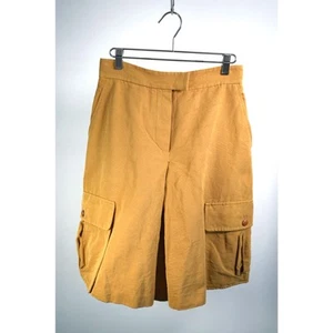 Pantalones Cortos Carga Vintage Hermès Seda Marrón Talla 38 - Imagen 1 de 4