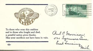 WW Two Patriotic Cover To those who wear this emblem PM San Francisco CA 3/15/46 - Picture 1 of 1