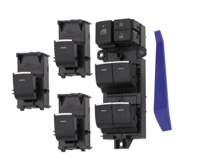 Window Switch Controller Button 4pcs for 2019 2020 2021 Toyota RAV4 XA50 BlueLED Foto 1 de 4