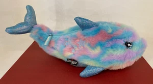 Smiggle ❤ Dolphin ❤ Blue / Rainbow / Sparkle Fluffy Zip Dolphin Pencil Case - Picture 1 of 5