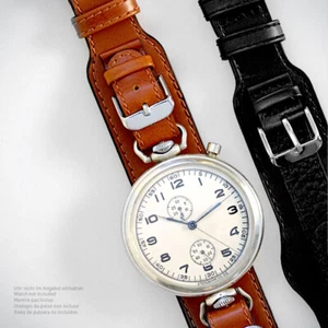 Braun Special Watch Strap B-Watch Air Force Pilot's Watches Retro Brown 12-18 Leather - Picture 1 of 3