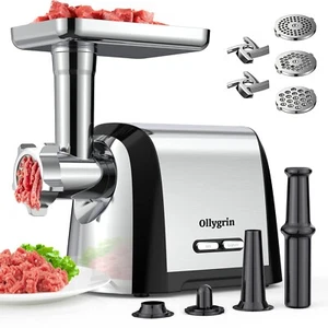 Meat Grinder Electric Stainless Steel, Meat Grinder Electric Sausage Stuffer,... - Picture 1 of 6