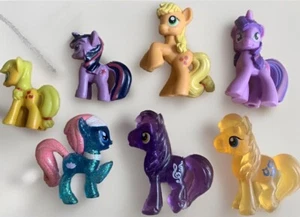 My Little Pony Blind Bag Toy Lot of 9 Collectible Minis Translucent Glitter Set - Picture 1 of 1