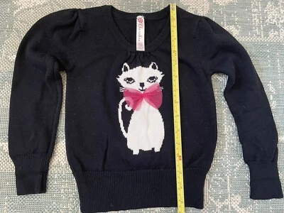 Marca Cherokee, Suéter Gato Niñas, Talla 5T, 100% Algodón Foto 1 de 3