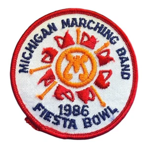 1986 MICHIGAN MARCHING BAND FIESTA BOWL SEWN ON PATCH UNUSED VINTAGE WOLVERINES - Picture 1 of 1