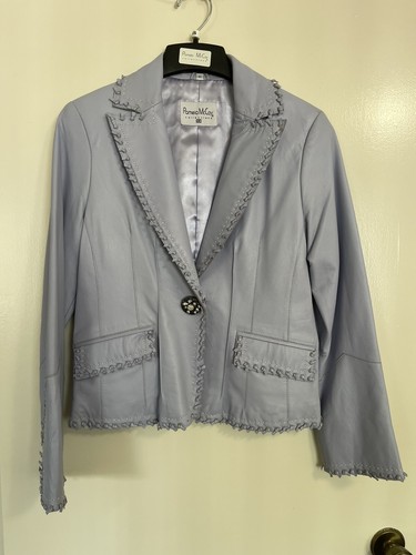 VETEMENTS Giacca Pamela McCoy in pelle di lavanda con dettaglio annodato Donna XS