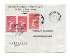 SOUTH VIETNAM 1961 COVER FROM SAIGON TO GERMANY/PAID 6.5 d VIETNAMESE WITH TORCH