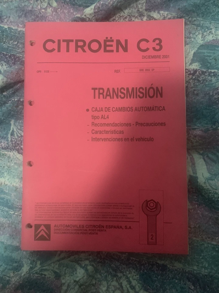 Manual De Taller Cambio Automático AL4 Citröen C3 - Imagen 1 de 1