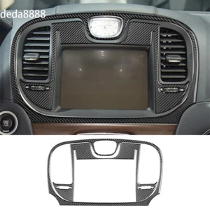 Kohlefaser Zentrale Steuerung Navigation Panel Verkleidung für Chrysler 300 3... - Bild 1 von 12